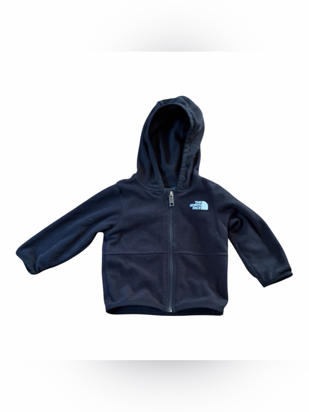 The North Face Baby Fleece Zip Up Hoodie 6-12 Months Jacket Black EUC
